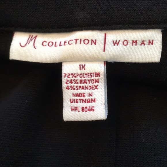 JM Collection blazer Black Shiny buttons 1X - Picture 5 of 7